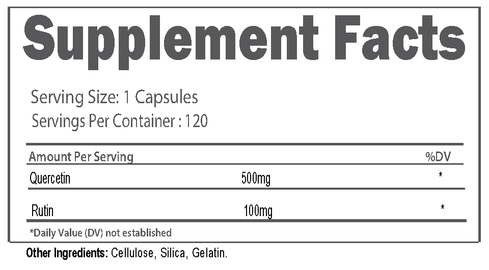 Quercetin(500mg)w/Rutin(100mg)